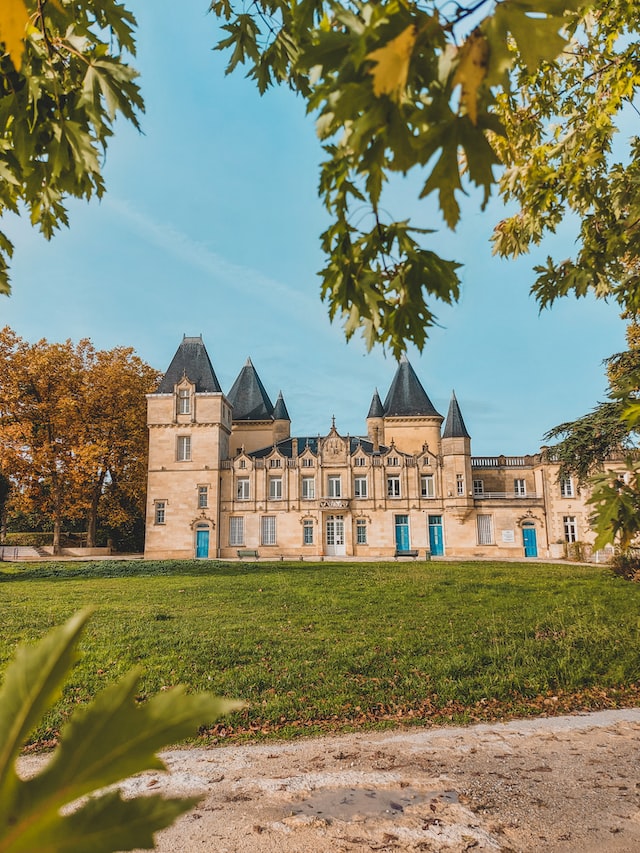 Château de Thouars, in Talence near Bordeaux. One of the main stage of the Tour de Gironde by bike